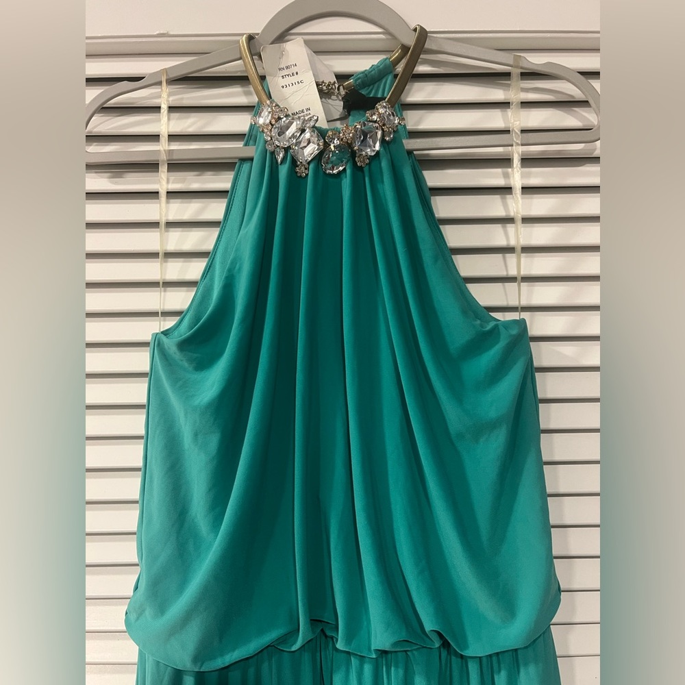 TEAL 🩱LONG DRESS - Picture 5 of 10